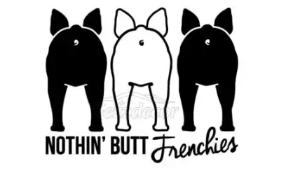 French bulldog ass car sticker
